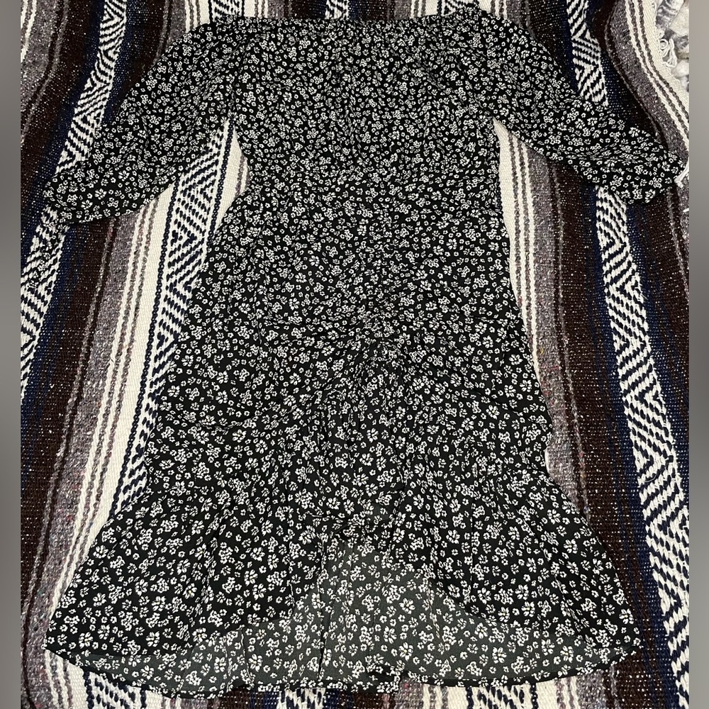 Zara Off Shoulder Flower Print Dress